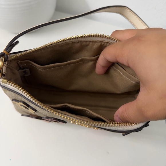 Coach Beige Floral Clutch with Pink and Yellow Accents - Picture 4 of 4